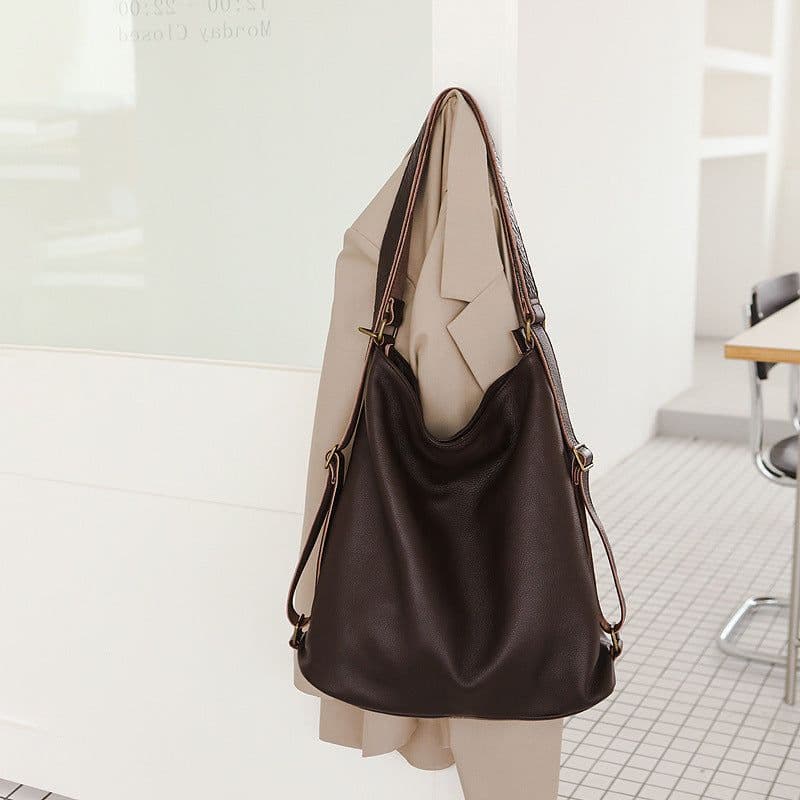 image-Women's Fashion All-match Top Layer Cowhide Leather Single-shoulder Bag