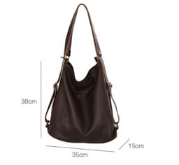 image-Women's Fashion All-match Top Layer Cowhide Leather Single-shoulder Bag
