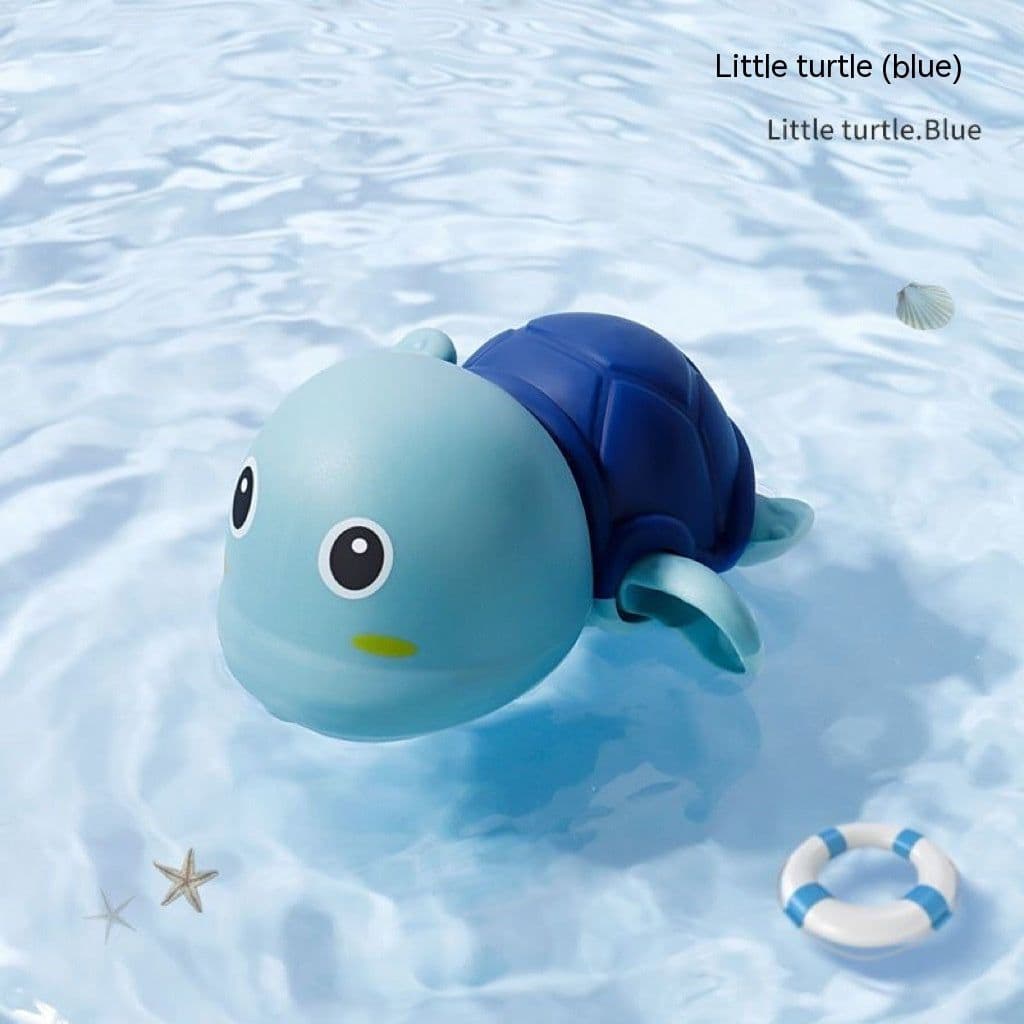image-Baby Bath Toys Children Playing Water Small Yellow Duck Swimming Playing Water Little Duck Little Turtle