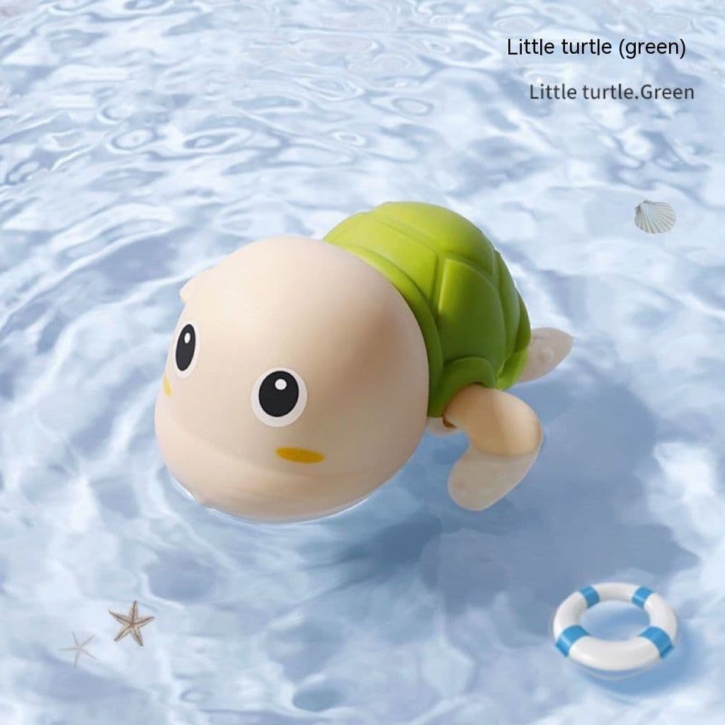 image-Baby Bath Toys Children Playing Water Small Yellow Duck Swimming Playing Water Little Duck Little Turtle