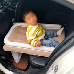 image-Amazon Baby Inflatable Mattress Rear Folding Car Mat Outdoor Travel Thickened Flocking Air Cushion