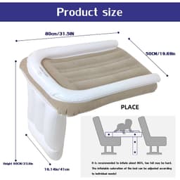 image-Amazon Baby Inflatable Mattress Rear Folding Car Mat Outdoor Travel Thickened Flocking Air Cushion