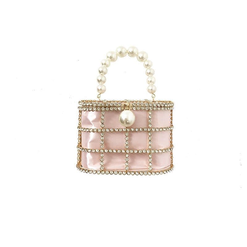 image-Women's Fashion Casual Pearl Bucket Dinner Bag