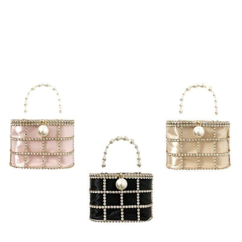 image-Women's Fashion Casual Pearl Bucket Dinner Bag