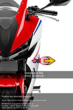 image-Motorcycle Arrow-shaped Light Guide Two-color LED Turn Signal Daytime Running Lamp