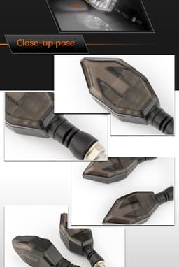 image-Motorcycle Arrow-shaped Light Guide Two-color LED Turn Signal Daytime Running Lamp