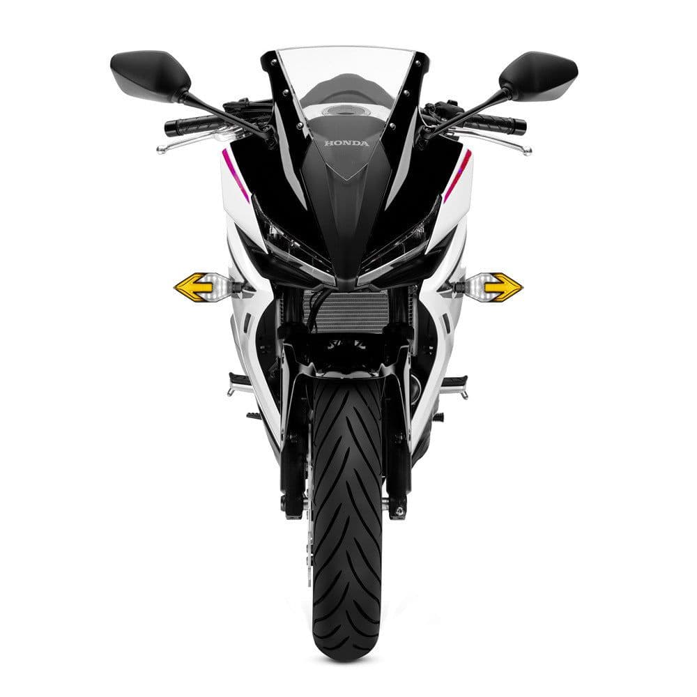 image-Motorcycle Arrow-shaped Light Guide Two-color LED Turn Signal Daytime Running Lamp