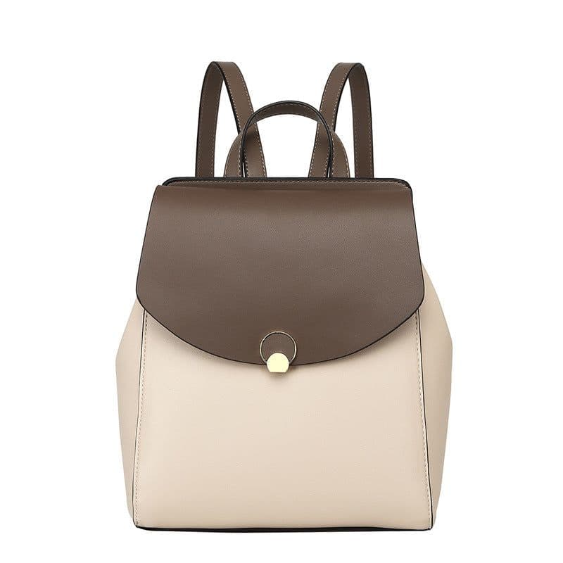 image-Women's New Large Capacity Leather Backpack