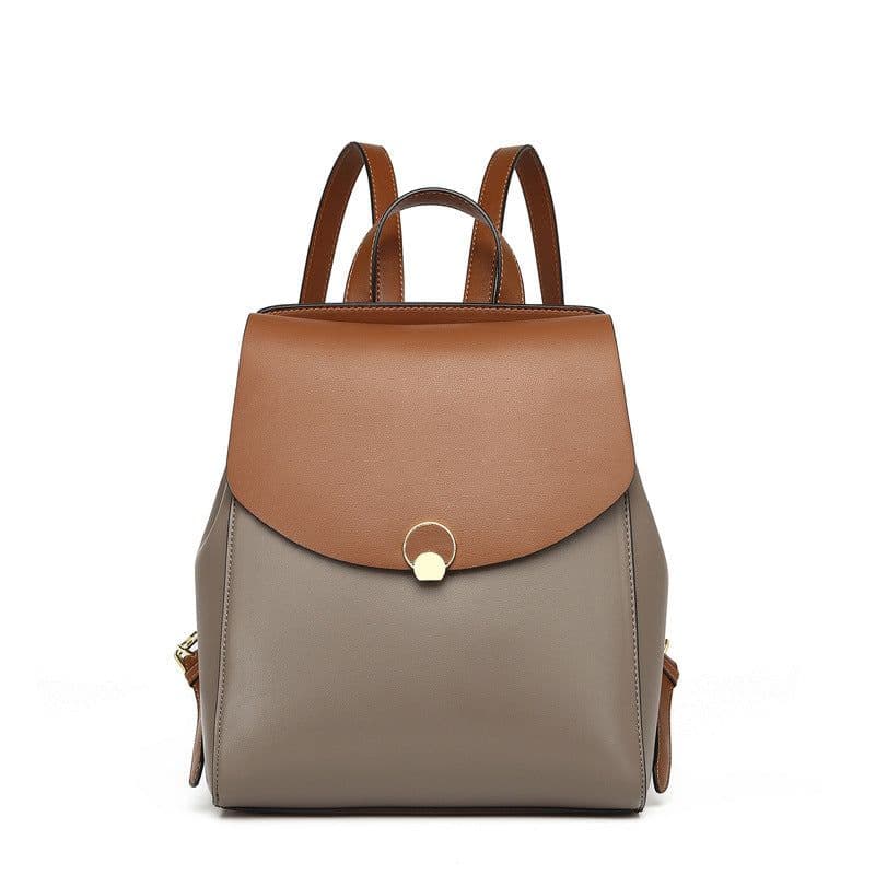 image-Women's New Large Capacity Leather Backpack