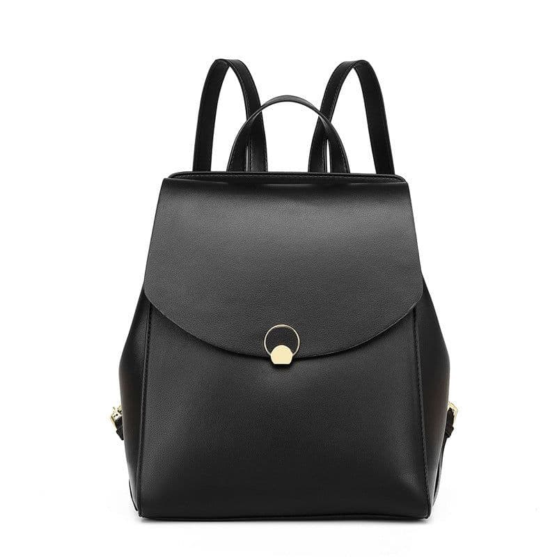 image-Women's New Large Capacity Leather Backpack