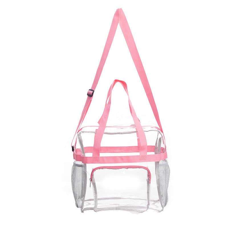 image-PVC Transparent Bags Handbag Portable Travel Buggy Bag