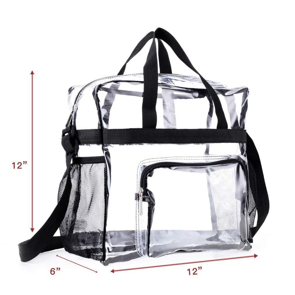 image-PVC Transparent Bags Handbag Portable Travel Buggy Bag