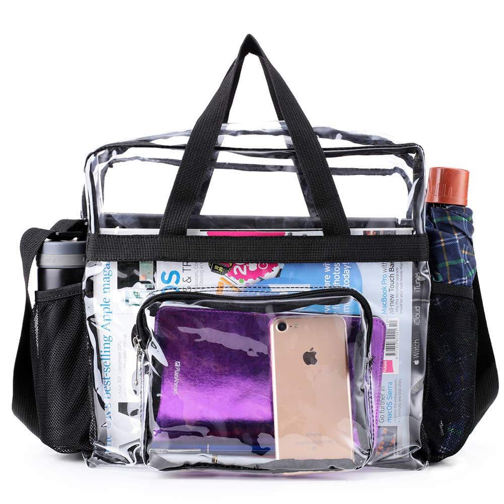 image-PVC Transparent Bags Handbag Portable Travel Buggy Bag