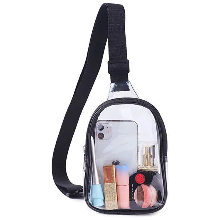 image-Pvc Transparent Chest Mini Travel Crossbody Waterproof Sports Bag