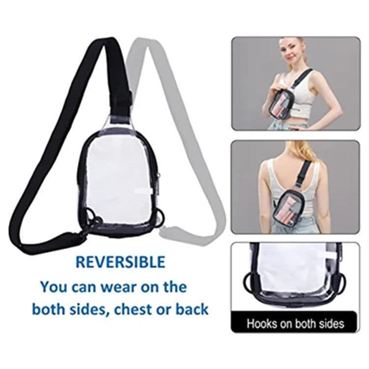 image-Pvc Transparent Chest Mini Travel Crossbody Waterproof Sports Bag
