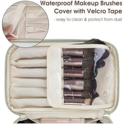 image-Women's Leather PU Cosmetic Bag Portable Large Capacity Multifunctional Waterproof