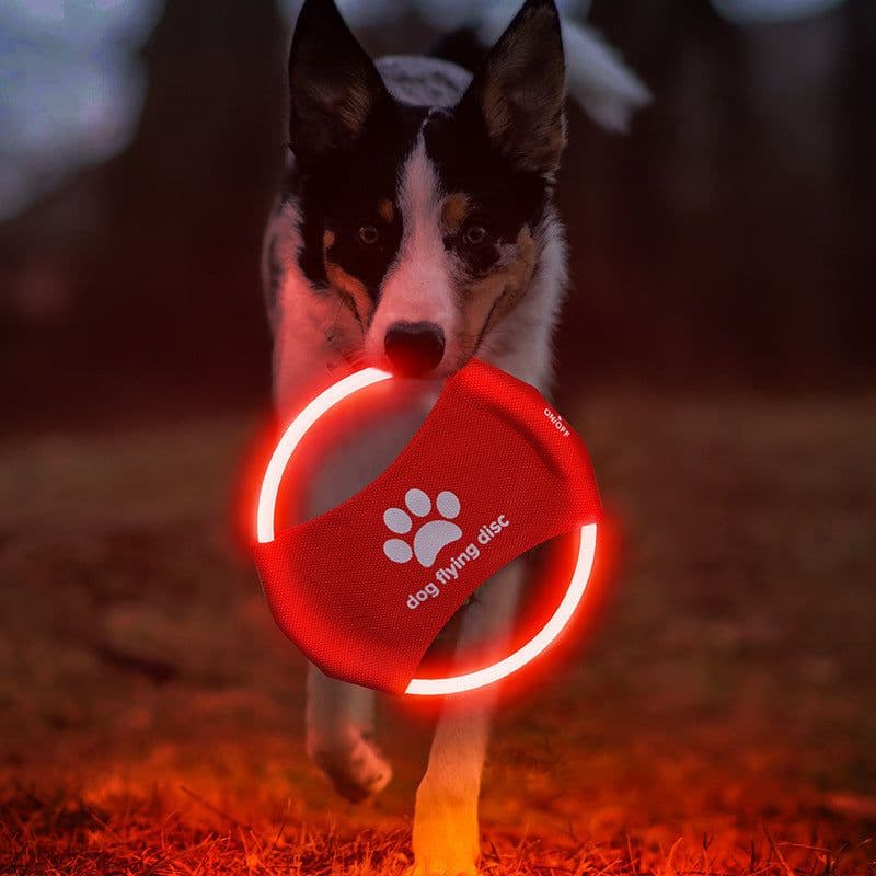 image-Dog Flying Discs Light Glowing LED LuminousTrainning Interactive Toys Game Flying Discs Dog Toy Pet Dog Accessories Pet Products