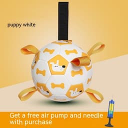 image-Dog Interactive Football Toys Children Soccer Dog Outdoor Training Balls Pet Sporty Bite Chew Teething Ball With Cute Printing