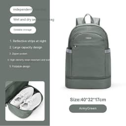 image-Gym Bag Women's Dry Wet Separation Waterproof Buggy Bag Swimming Sport Climbing Travel Backpack Shoe Warehouse Travel Backpack