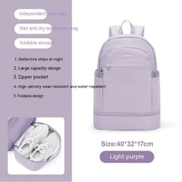 image-Gym Bag Women's Dry Wet Separation Waterproof Buggy Bag Swimming Sport Climbing Travel Backpack Shoe Warehouse Travel Backpack