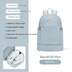 image-Gym Bag Women's Dry Wet Separation Waterproof Buggy Bag Swimming Sport Climbing Travel Backpack Shoe Warehouse Travel Backpack