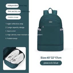 image-Gym Bag Women's Dry Wet Separation Waterproof Buggy Bag Swimming Sport Climbing Travel Backpack Shoe Warehouse Travel Backpack