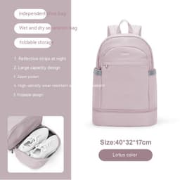 image-Gym Bag Women's Dry Wet Separation Waterproof Buggy Bag Swimming Sport Climbing Travel Backpack Shoe Warehouse Travel Backpack