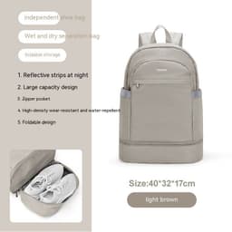 image-Gym Bag Women's Dry Wet Separation Waterproof Buggy Bag Swimming Sport Climbing Travel Backpack Shoe Warehouse Travel Backpack