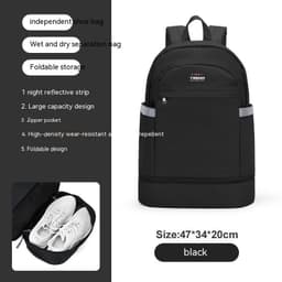 image-Gym Bag Women's Dry Wet Separation Waterproof Buggy Bag Swimming Sport Climbing Travel Backpack Shoe Warehouse Travel Backpack