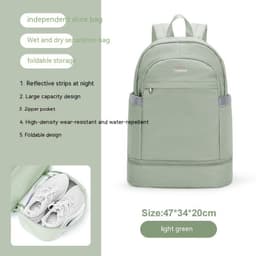 image-Gym Bag Women's Dry Wet Separation Waterproof Buggy Bag Swimming Sport Climbing Travel Backpack Shoe Warehouse Travel Backpack