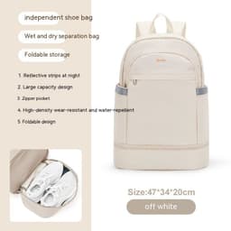image-Gym Bag Women's Dry Wet Separation Waterproof Buggy Bag Swimming Sport Climbing Travel Backpack Shoe Warehouse Travel Backpack