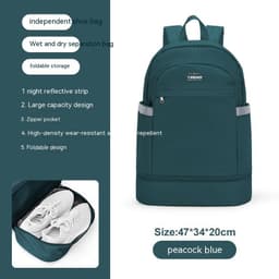 image-Gym Bag Women's Dry Wet Separation Waterproof Buggy Bag Swimming Sport Climbing Travel Backpack Shoe Warehouse Travel Backpack