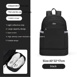 image-Gym Bag Women's Dry Wet Separation Waterproof Buggy Bag Swimming Sport Climbing Travel Backpack Shoe Warehouse Travel Backpack