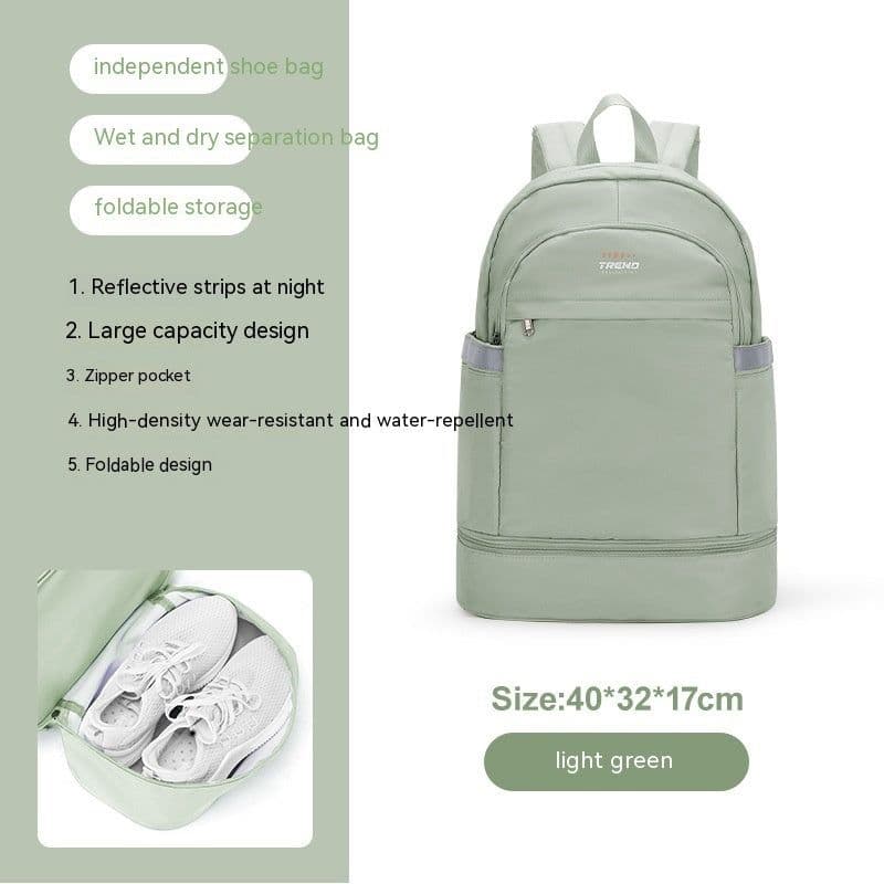 image-Gym Bag Women's Dry Wet Separation Waterproof Buggy Bag Swimming Sport Climbing Travel Backpack Shoe Warehouse Travel Backpack
