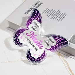 image-Mother's Day Gifts For Mom Grandma Nana DIY Unique Mom Birthday Gift Ideas Butterfly-Shaped Acrylic Keepsake Gifts For Mothers Day