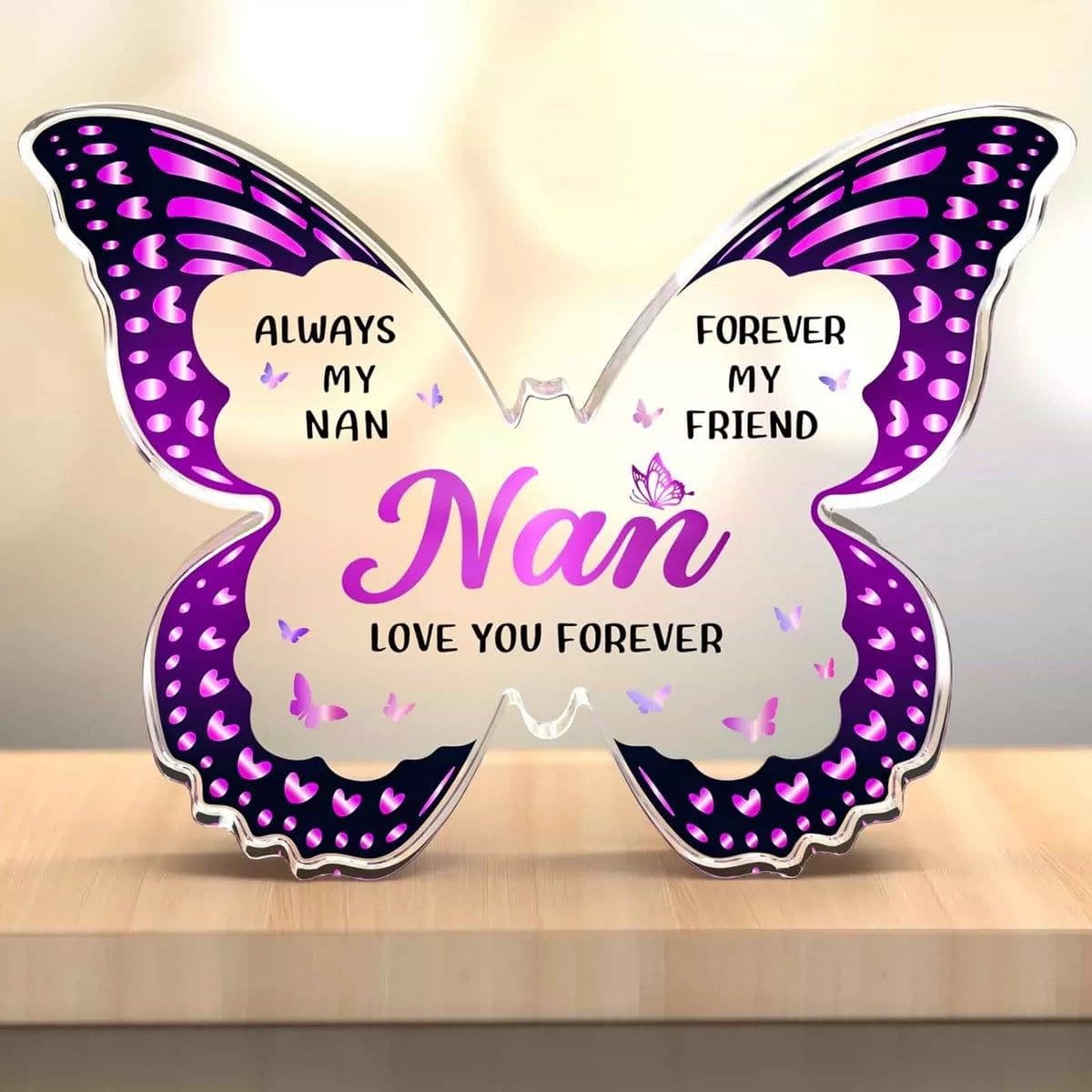 image-Mother's Day Gifts For Mom Grandma Nana DIY Unique Mom Birthday Gift Ideas Butterfly-Shaped Acrylic Keepsake Gifts For Mothers Day