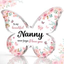 image-Mother's Day Gifts For Mom Grandma Nana DIY Unique Mom Birthday Gift Ideas Butterfly-Shaped Acrylic Keepsake Gifts For Mothers Day