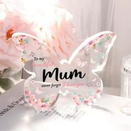 image-Mother's Day Gifts For Mom Grandma Nana DIY Unique Mom Birthday Gift Ideas Butterfly-Shaped Acrylic Keepsake Gifts For Mothers Day