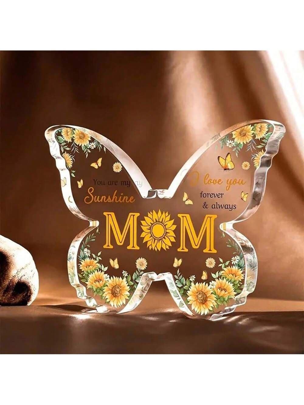 image-Mother's Day Gifts For Mom Grandma Nana DIY Unique Mom Birthday Gift Ideas Butterfly-Shaped Acrylic Keepsake Gifts For Mothers Day