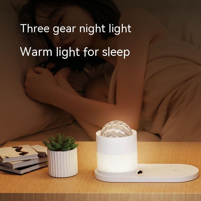 image-Bluetooth Speaker Wireless Charger Starry Sky Small Night Lamp