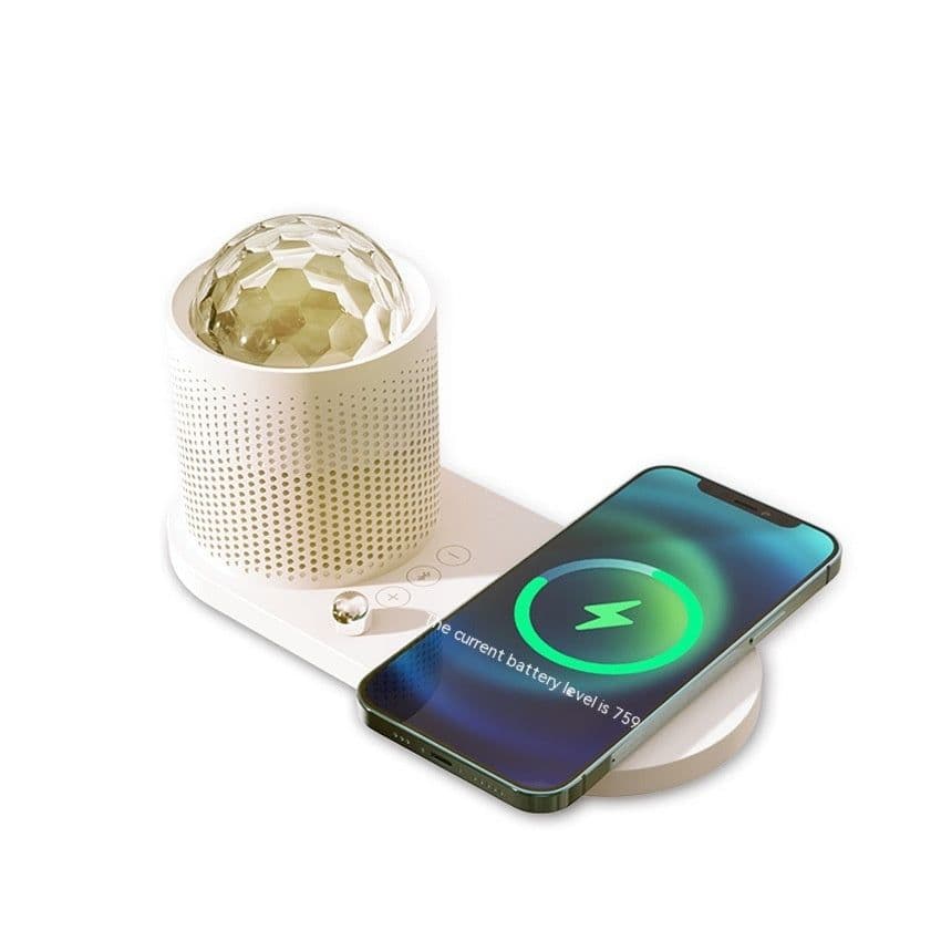 image-Bluetooth Speaker Wireless Charger Starry Sky Small Night Lamp
