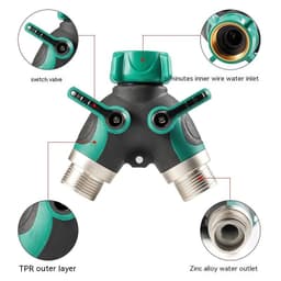 image-Garden Zinc Copper Alloy 6-point Double Pass Ball Valve Diverter
