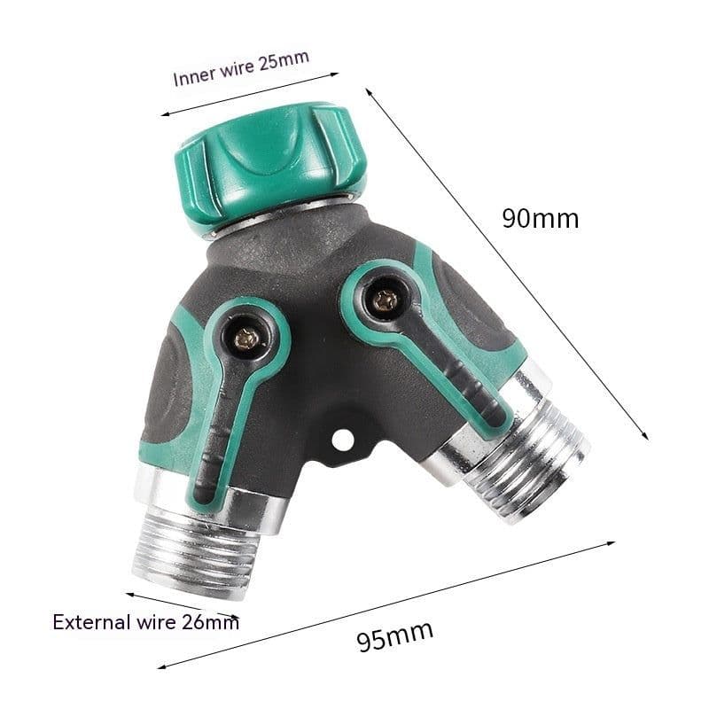 image-Garden Zinc Copper Alloy 6-point Double Pass Ball Valve Diverter