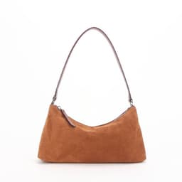 image-Niche Suede Underarm Baguette Retro Matte Top-grain Leather Shoulder Bag Handbag