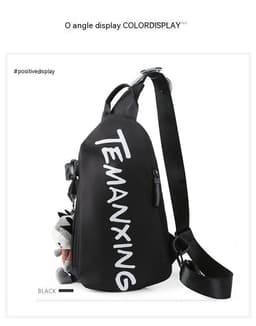 image-Chest Sports Student Shoulder All-match Boys Waist Bag Crossbody Small Female Messenger Bag Men