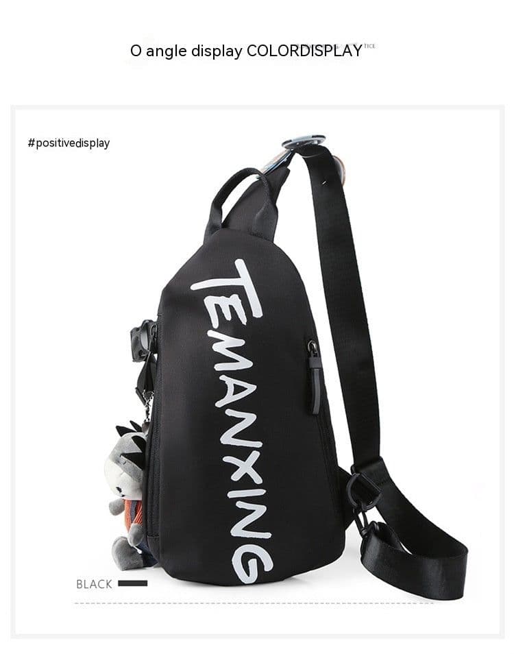 image-Chest Sports Student Shoulder All-match Boys Waist Bag Crossbody Small Female Messenger Bag Men