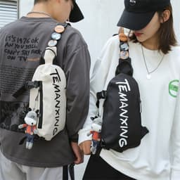 image-Chest Sports Student Shoulder All-match Boys Waist Bag Crossbody Small Female Messenger Bag Men