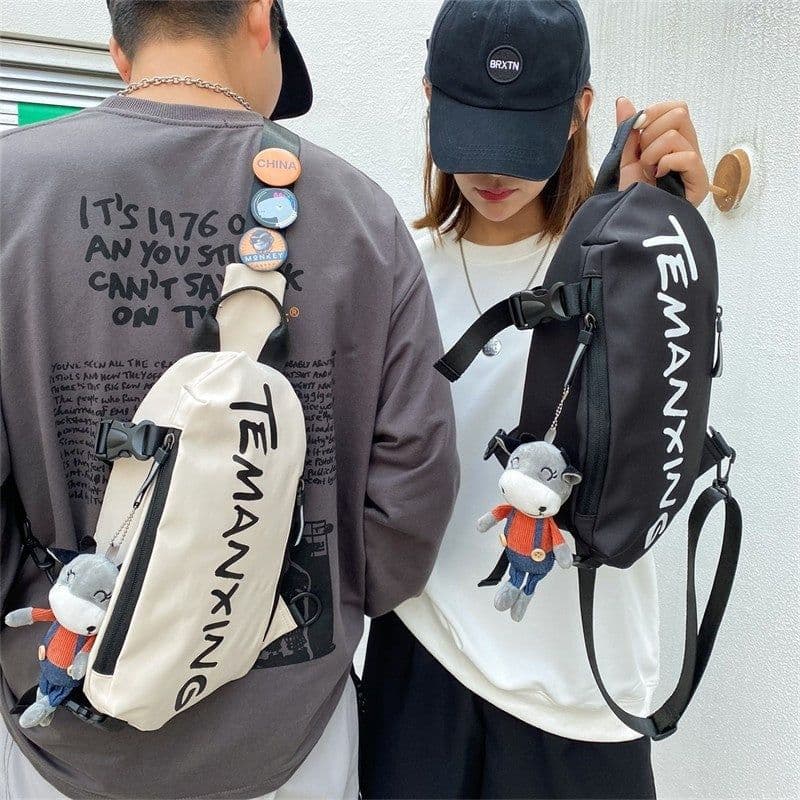 image-Chest Sports Student Shoulder All-match Boys Waist Bag Crossbody Small Female Messenger Bag Men
