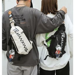 image-Chest Sports Student Shoulder All-match Boys Waist Bag Crossbody Small Female Messenger Bag Men