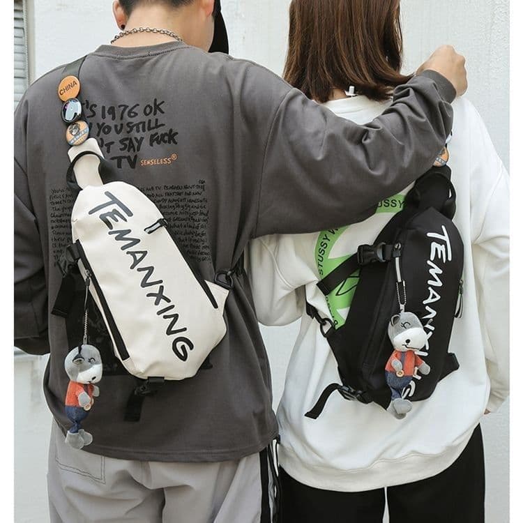 image-Chest Sports Student Shoulder All-match Boys Waist Bag Crossbody Small Female Messenger Bag Men